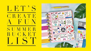 PLAN WITH ME | SUMMER BUCKET LIST | THE HAPPY PLANNER
