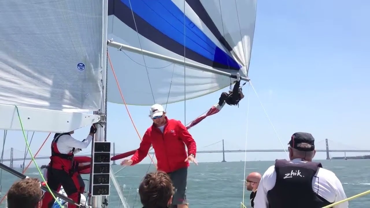 Spinnaker Peel Ocean Training for PacCup 2016 on Zamazaan Farr 52