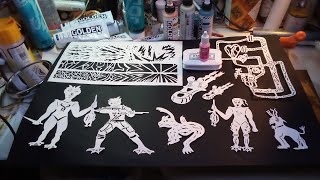 Friday Fribbles!
Got some new stencil designs to test out! Aliens, Abstracts and Heart Pipes! Friday Fribbles!