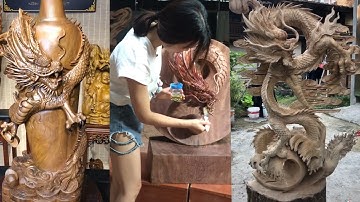 Điêu khắc gỗ đỉnh cao nghệ thuật | Wood art sculpture | dragon 5