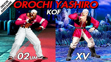 Quick Comparison - Orochi Yashiro - KOF XV vs 2002 Unlimited Match
