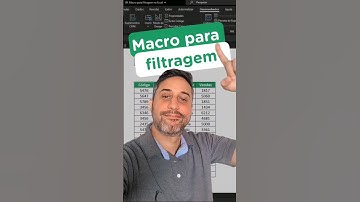 Macro para filtragem em Excel, bem fácil aprender. 😉 #planilha #excel #inteligenciaartificial