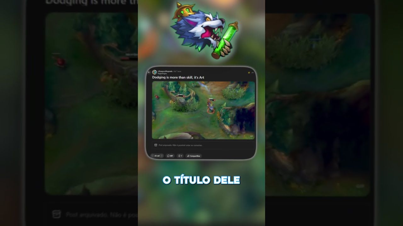O CLIPE MAIS VISTO DA HISTORIA DO LOL  🐺 #leagueoflegends #shorts #skill