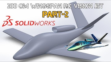 How to desigh a 200cm wing span RC Cirrus Vision Jet in Solidworks. Part-2 ( V-tail & Wings)