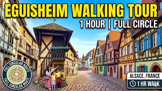 Walking Through Eguisheim, France | Relaxing 1 Hour Village Tour | Natural Sounds | 2026