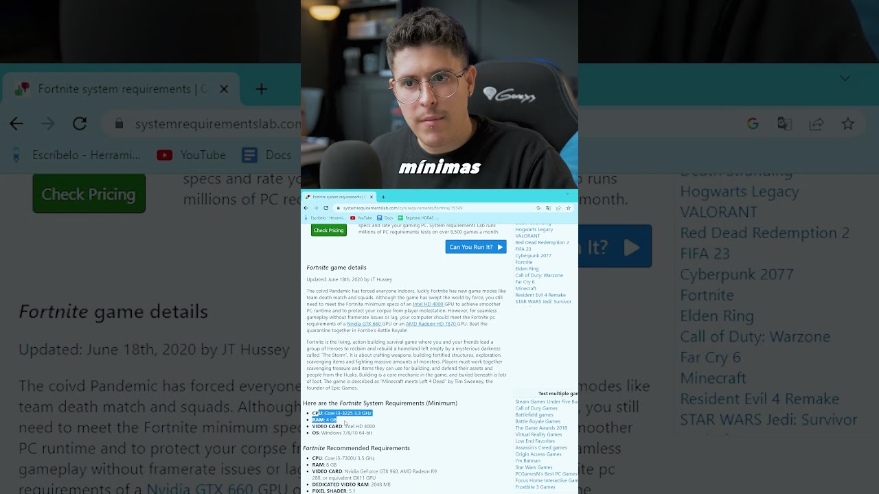 🎮 TU PC CUMPLE LOS REQUISITIOS PARA JUGAR?  usa CAN YOU RUN IT 🎮 