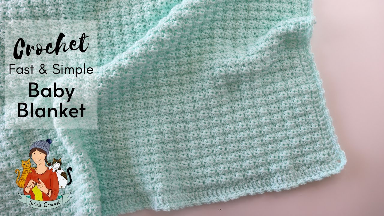 Crochet Fast And Simple Baby Blanket / Beginner Friendly Tutorial