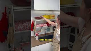 🐠🐦🔥A young girl make kitchen organizer rack with multiple shelves and accessorie🐠🐦🔥