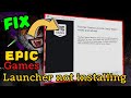 Epic games launcher setup not installing ended prematurely fix