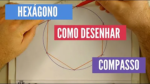 Como fazer hexágono com compasso?