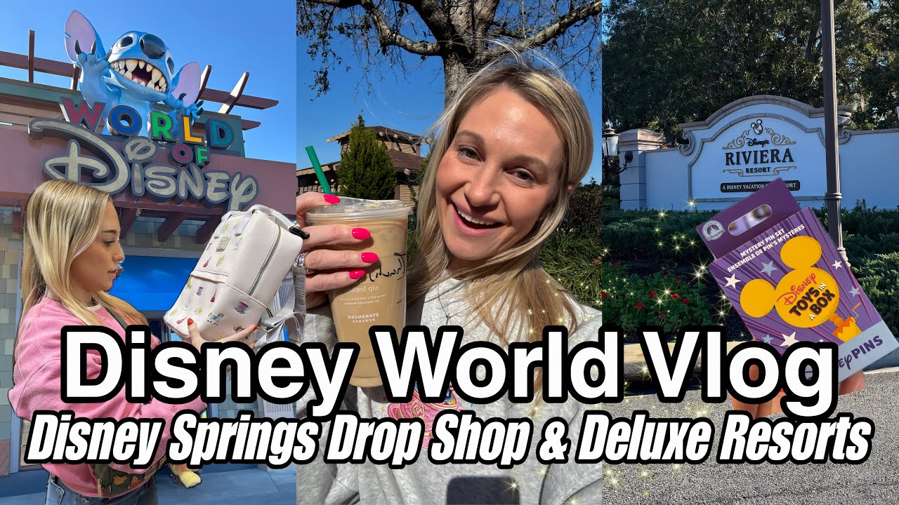 DISNEY WORLD VLOG | Disney Springs Viral DROP SHOP, Riviera Resort, Saratoga Springs Resort Tour ✨