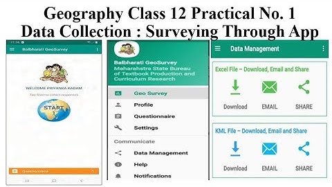 Practical 1 Data Collection Surveying Through App Video No.1