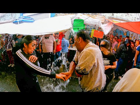 🔥BAILAN BAJO LA LLUVIA EN TEPITO CON SONIDO PANCHO