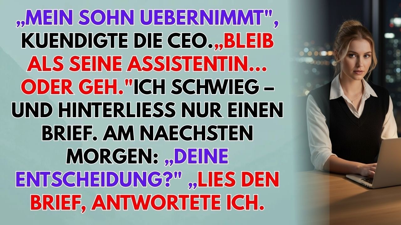 Die CEO Ersetzte Mich Durch Ihren Sohn – Und Zwang Mich Zur Entscheidung