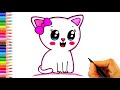 Sevimli Kedi Çizimi - Kolay Çizimler - Kedi Çizme Videoları