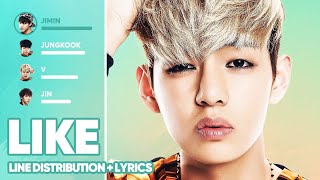 BTS - Like 좋아요 (Line Distribution   Lyrics Color Coded) PATREON REQUESTED