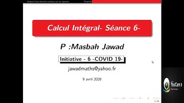 P:Masbah Jawad :Séance -6-  du Cours Calcul Intégral (calcul d 