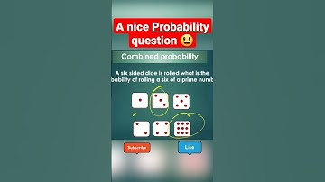 QUICK!!! Solve the Combined Probability Question about a six sided dice. #maths #probability #shorts