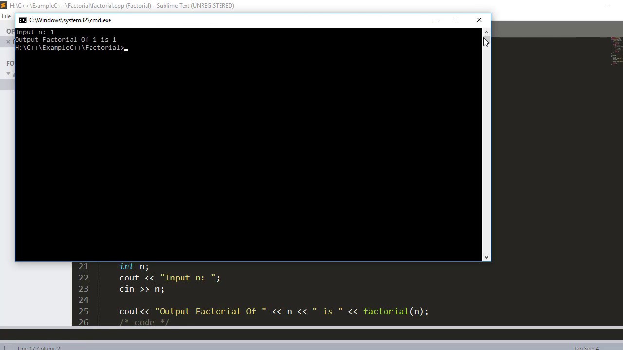 C++ Program To Calculate Factorial Of A Number Using For Loop - YouTube