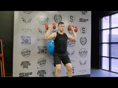 (INTEGRATE) Ball Wall Squat to Overhead Press - YouTube