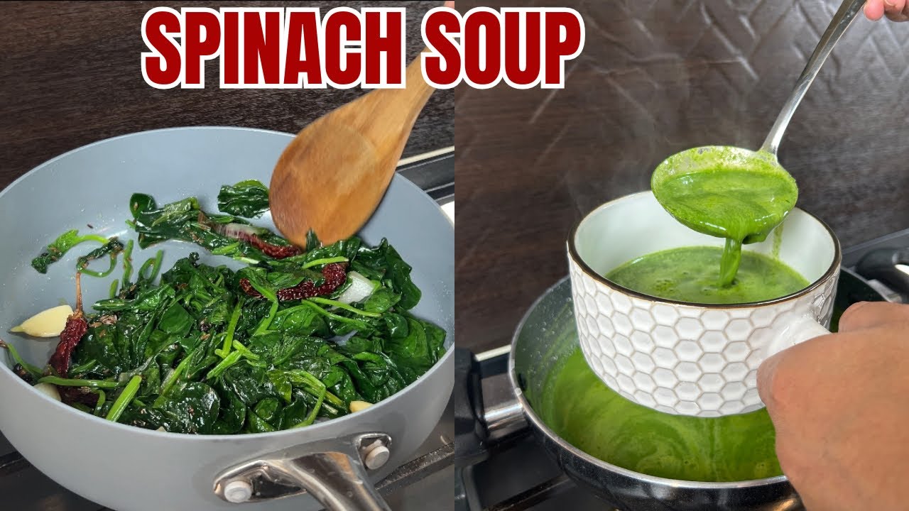 Restaurant Style Soup at Home | No Flour, No Butter Creamy Soup | Palak Soup