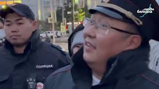 Полиция на митинге против «частичной» мобилизации в Улан-Удэ. 21 сентября 2022 года