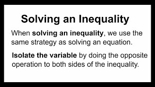 Inequalities 22 - Solving an Inequality