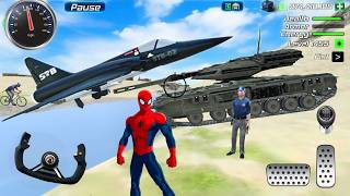 Rope Frog Ninja Superhero Jet and Tank in Open World Game - Android Gameplay screenshot 1