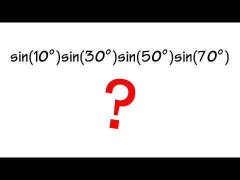 sin(10°)sin(30°)sin(50°)sin(70°) = ? No calculator!