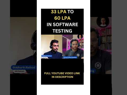 QA Engineer Salary 33 LPA to 60 LPA in Software Testing shorts salary softwaretesting