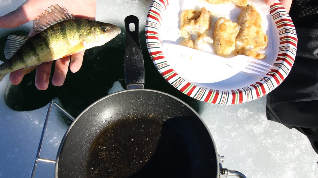 Catch & Cook FRESH Fish On The Ice!! YouTube