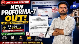 🚨 Proforma-7 UPDATED by DME MP | MP NEET UG Counselling 2026| Don’t Miss This Before Registration!