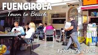 Fuengirola Sunshine Walk Malaga Costa Del Sol Spain February 2024 [4K]