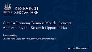 Circular Economy Business Models  Concept, Applications, and Research Opportunities