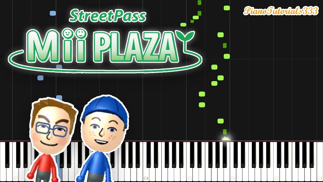 StreetPass Mii Plaza Theme Nintendo 3DS (Piano Tutorial) [Synthesia