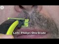 Philips oneblade vs philips prestige s9000  up close shaving comparison in 4