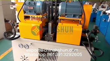 Double head chamfering machine for short length with automatic feeding rack