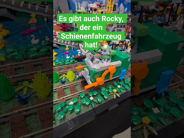 Es gibt auch Rocky, der ein Schienenfahrzeug hat!