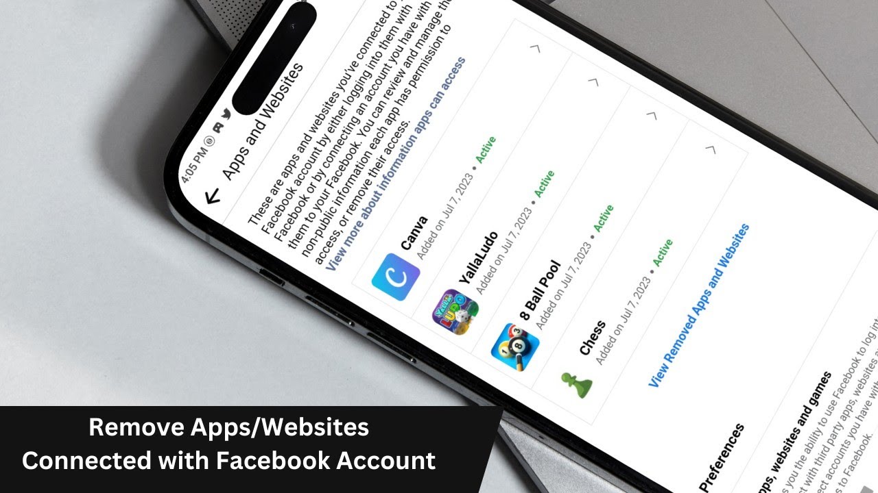How To Remove Apps & Websites Connected With Facebook Account - YouTube