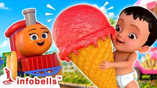 🚂 சிக்கு புக்கு ரயில் வண்டி - Big Ice Cream, Learn Colours | Tamil Rhymes for Children | Infobells
