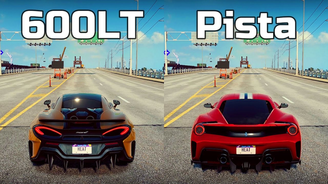 NFS Heat: McLaren 600LT vs Ferrari 488 Pista - Drag Race - YouTube