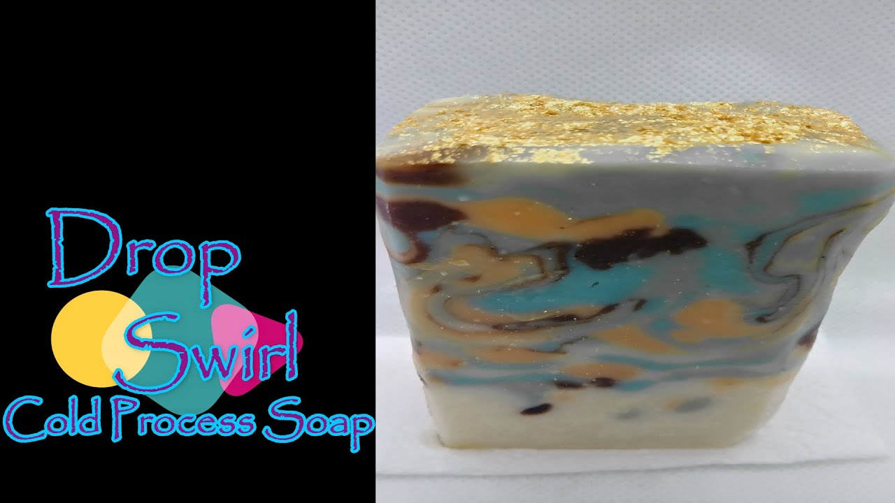 Making And Cutting Drop Swirl Cold Process Soap - YouTube