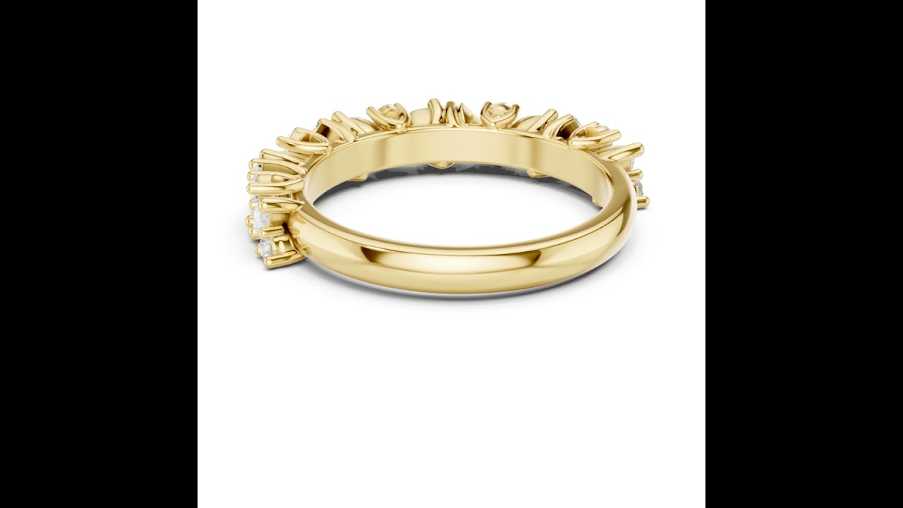 Multi Shape Diamond Wedding Band