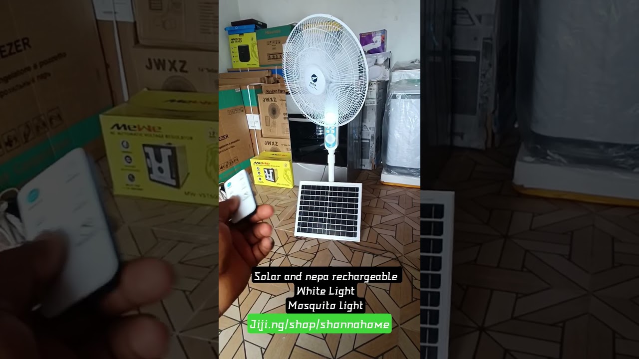 14” Solar Standing Fan
