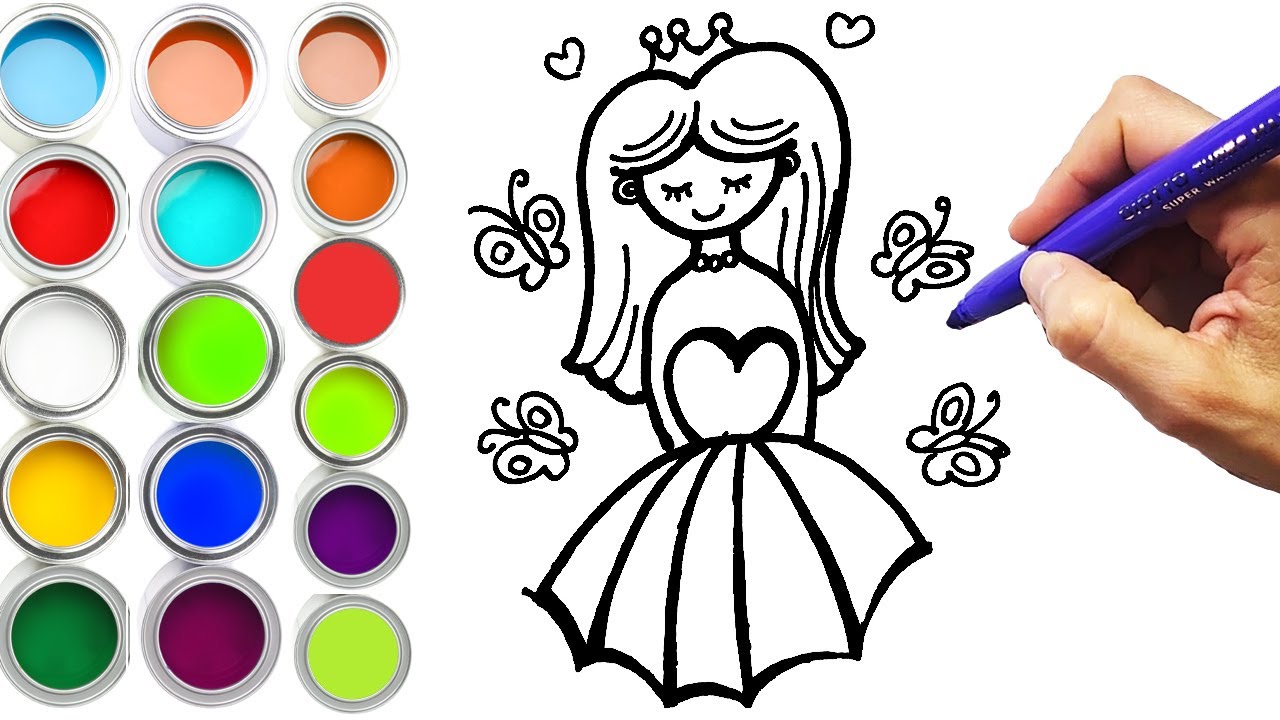 HOW TO DRAW A PRINCESS - HOW TO DRAW A GIRL EASY STEP BY STEP - YouTube