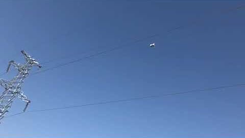 China  high voltage line inspection robot, testing on 500 kV lines