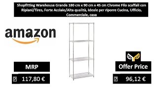 Shopfitting Warehouse Grande 180 cm x 90 cm x 45 cm Chrome Filo