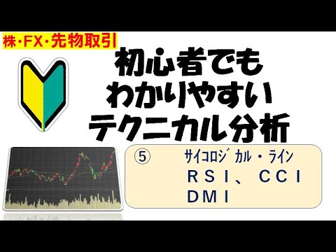 テクニカル分析基礎⑤　サイコロジカル・ライン、ＲＳＩ、ＣＣＩ，ＤＭＩの解説と使い方