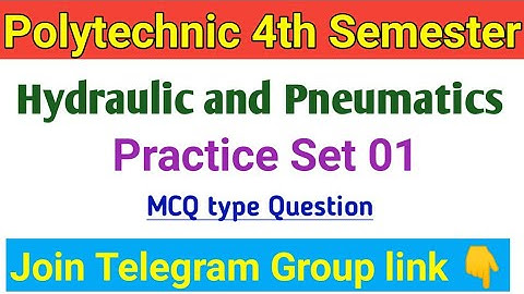 Hydraulics and Pneumatics Objective Question// Cl01 #Hydraulics and #Pneumatics MCQ //  @Study Samay