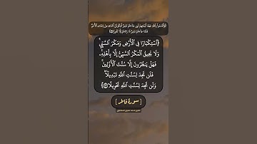 سورة فاطر الآية ٤٢ و ٤٣ بصوت الشيخ محمد صديق المنشاوي